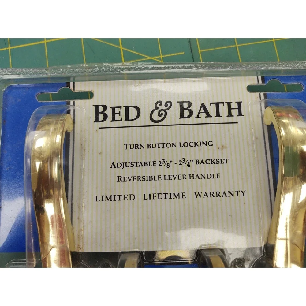 Design House bed & bath turn button locking Reversible Lever Handle VP/TL300VSX3